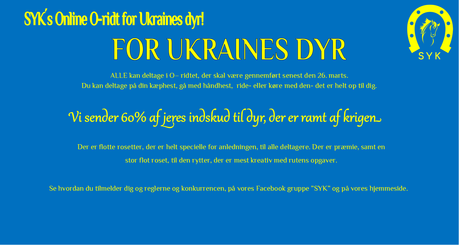 SYK´s Online O-ridt for Ukraines dyr